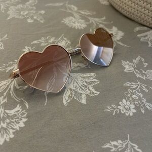 Heart-Shaped Rose Gold Sunglasses